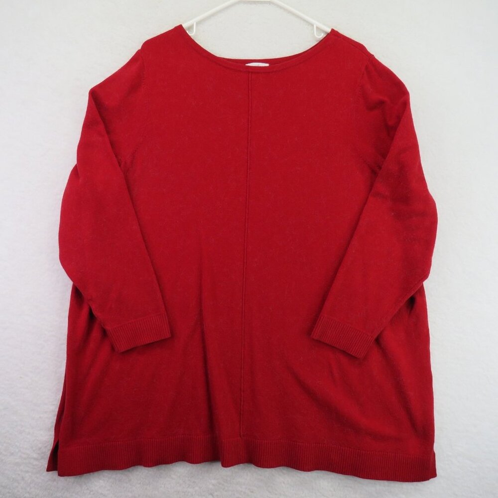 J Jill Sweater Womens 3X Pullover Knit Long Sleeve Plus Size Casual Lightweight‎